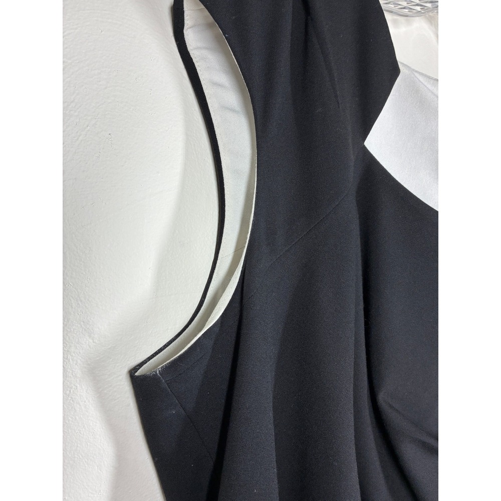 Calvin Klein Black Sleeveless Sheath Dress Plus Size 18W Ruched Neutral Stretchy - Picture 7 of 12